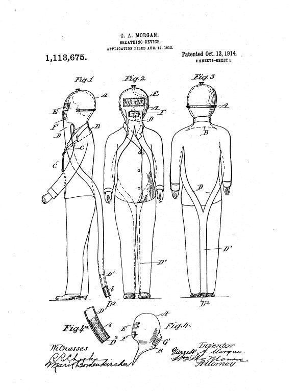 Patente de la campana de humo por Garrett Morgan