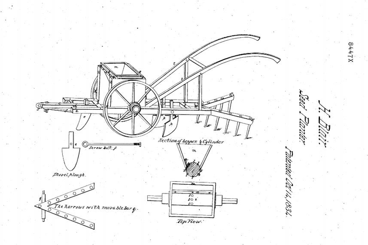 Invención de la sembradora Henry Blair