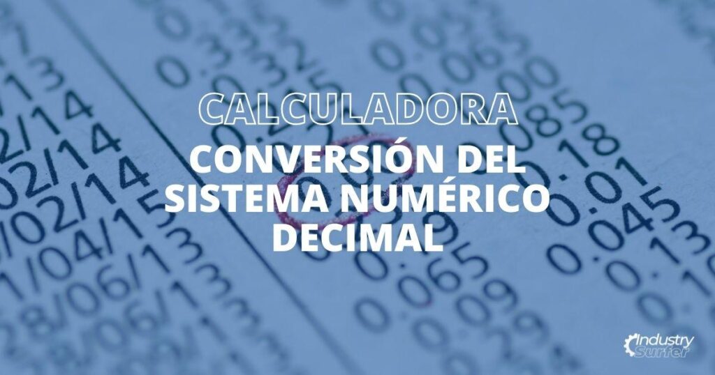 Calculadora conversión del sistema numérico decimal