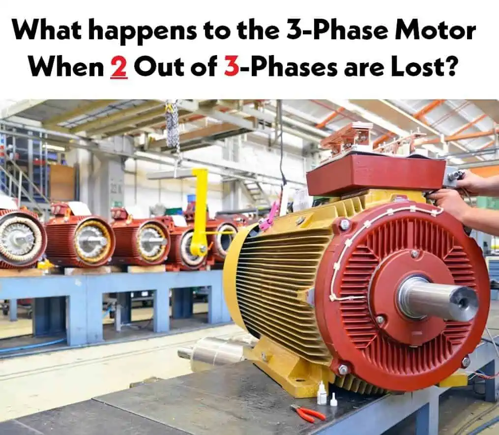 ¿Qué le sucede a un motor de inducción de 3Φ si fallan 2 de 3 fases?