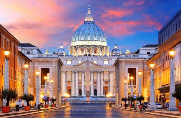 Paraguas Cúpula de la Basílica de San Pedro en Ciudad del Vaticano