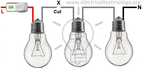 luces conectadas en serie