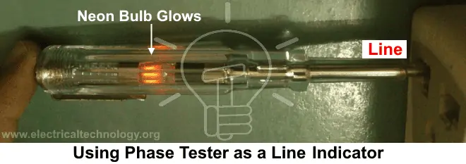 Uso de Phase Tester como indicador de línea