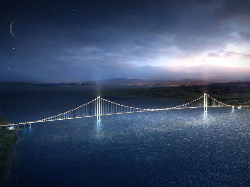 1915 Puente Canakkale: el puente colgante más largo del mundo