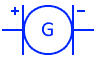 Homopolar: símbolo del generador de CC