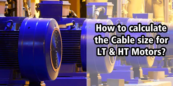 Cómo calcular el tamaño del cable para motores LT y HT