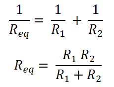 Las resistencias están conectadas en paralelo. Por lo tanto, la resistencia equivalente es Req