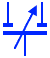 Símbolo de capacitor de estator dividido