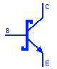 Símbolo de transistor Schottky NPN