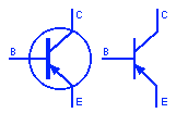 Símbolo de transistor PNP BJT