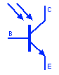 símbolo de fototransistor