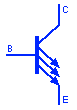 Símbolo de transistor NPN multiemisor
