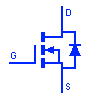 Símbolo de transistor FET de nivel lógico