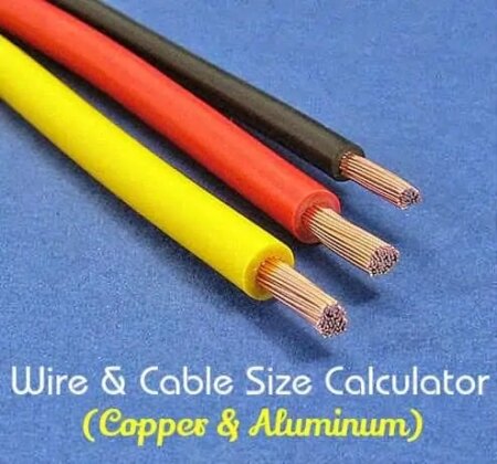 Calculadora de tamaño de alambre y cable (cobre y aluminio)