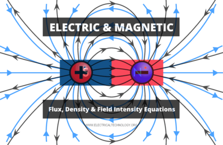 Ecuaciones para Flujo Eléctrico y Magnético, Densidad e Intensidad de Campo Eléctrico