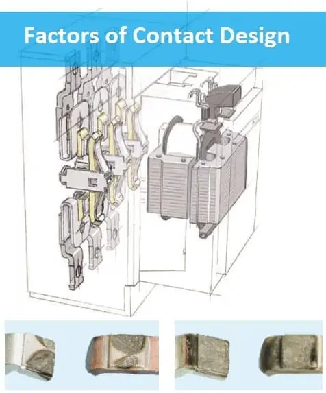 Factores de diseño de contacto del contactor