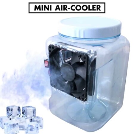 Mini sistema de enfriador de aire de ventilador de 12V (bote de basura casero)