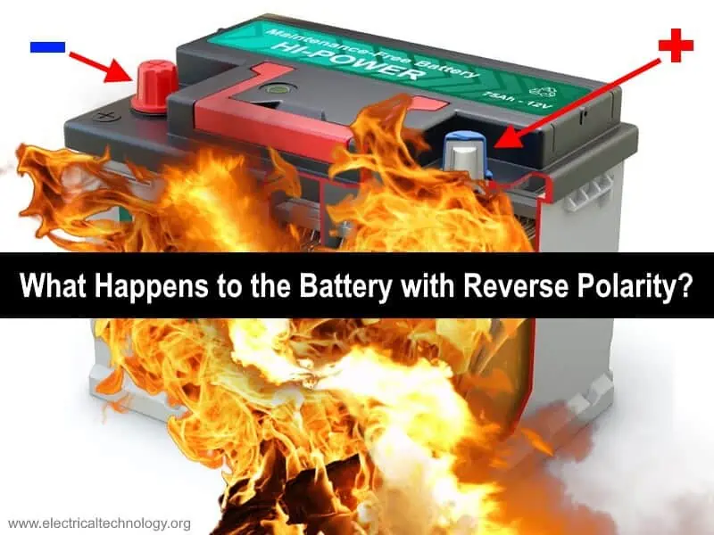 Qué sucede con una batería con conexiones de cableado de polaridad inversa