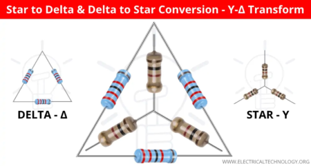 Conversión de estrella a delta y delta a estrella. conversión Y-delta