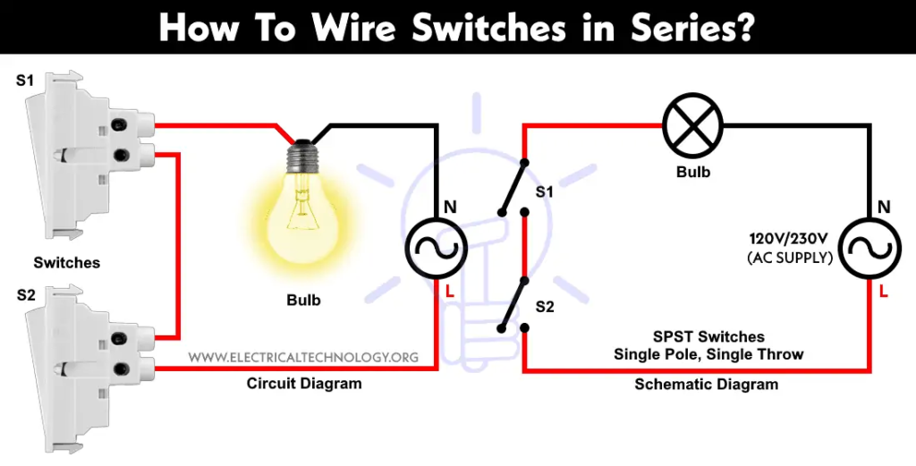 ¿Cómo cablear interruptores en serie?
