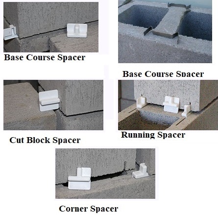 Tipos de espaciadores de bloques de hormigón de metal y plástico