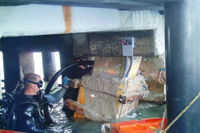 Reparación de estructuras de hormigón bajo el agua - métodos y procedimientos