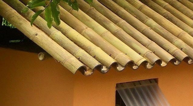Techo con bambú como material de construcción