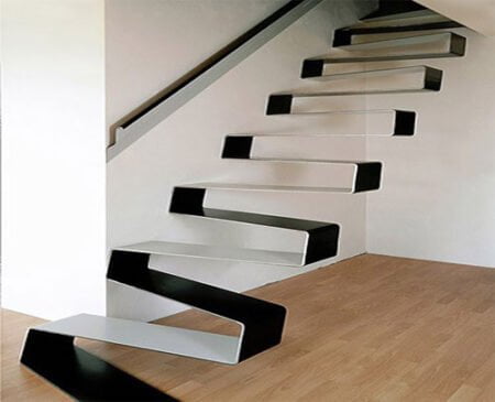 Tipos de escaleras utilizadas en la construcción de edificios.