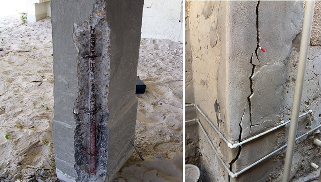 Cómo reparar daños y grietas en columnas de hormigón