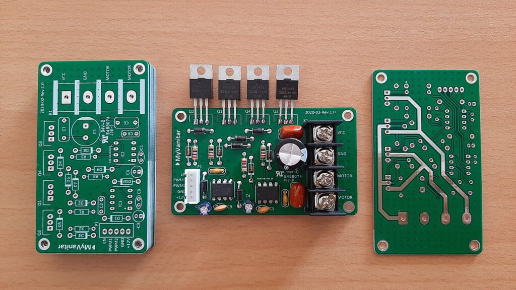 Controlador de motor de CC PWM de puente H con MOSFET de potencia