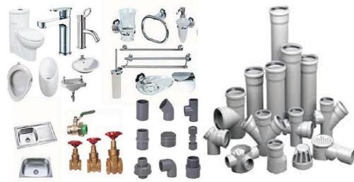 Productos de fontanería y sanitarios utilizados en la construcción de edificios