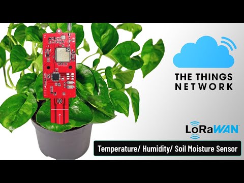 Monitoreo de la temperatura/humedad del aire con LoRaWAN en el servidor inteligente de humedad del suelo y TTN