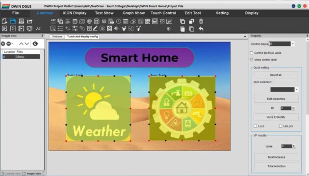 Controlador doméstico inteligente con pantalla DWIN HMI y ESP32