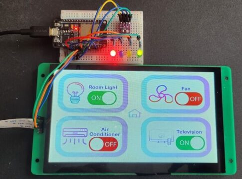 Control de relé DWIN HMI Display ESP32