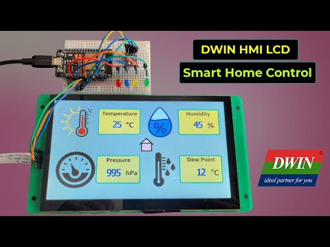 Pantalla DWIN HMI LCD y Smart Home Controller ESP32 (Relé de lectura y control para pantalla BME280)