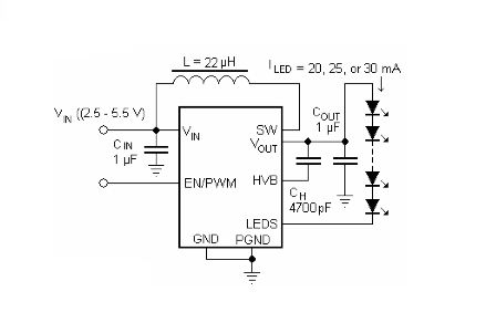 Controlador LED de alta eficiencia sin Schottky externo
