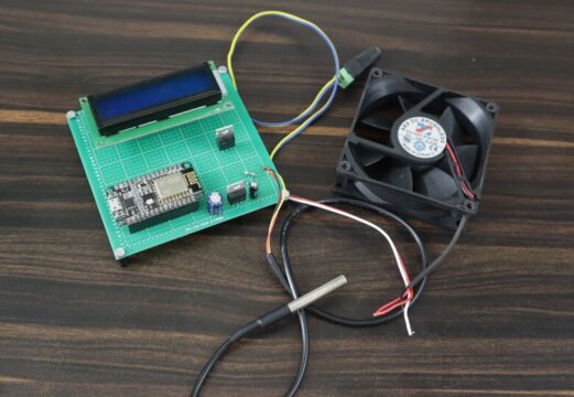 Circuito ESP8266 de control de velocidad del ventilador de temperatura IoT