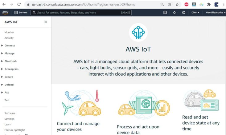 Conexión del ESP32 a Amazon AWS IoT Core mediante MQTT