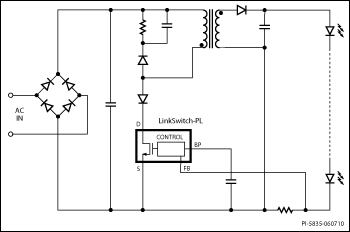 Diseño de referencia de controlador LED ultrapequeño